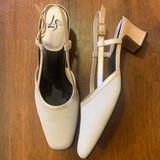 Life Stride Pumps 8 Judith Vanilla Devill Slingback with Buckle Strap Square toe Photo 0