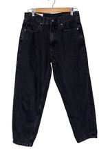 Gap Barrel Jean High Rise Women 27/4 Regular Black Excellent Tapered Leg Denim Photo 0