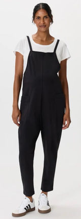 NWT Quince Organic Cotton Maternity Overalls Adjustable Straps Sz M 🧡🍄 Photo 0