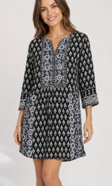 Anthropologie Vanessa Virginia Boho Mini Dress XS Embroidered Kaleidoscope Photo 0