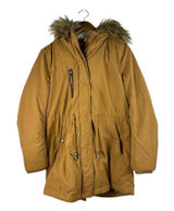 H&M Divided Small Faux Fur Shearling lined‎ Hooded Parka Coat Light Brown Photo 0