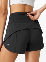 lululemon speed up high rise short 4” long black 6 W7BJ8T Photo 0