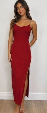 VTG Jessica McClintock Gunne Sax Maxi Dress 9/10 Red Rhinestone hoco no 90s Y2K Photo 0