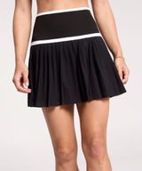 CALIA Court Collection XXL High-Rise Ribbed Mini Pleated Tennis‎ Skort Black NEW Photo 0