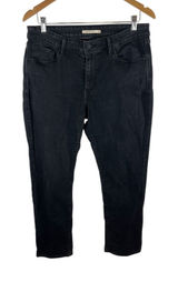 Levis Womens Mid Rise Skinny‎ Jeans Faded Black Denim Size 14 Classic Stretch Photo 0