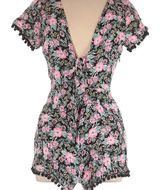 Aeropostale live love Dream Black and Pink romper with Floral Print NWT Photo 0