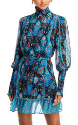Farm Rio Arabesque Floral Pleated Dress Photo 0
