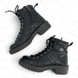 Harley-Davidson Black Leather Biker Boots Lace Up Side Zipper 84051 Heavy Duty 9 Photo 0
