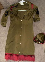 New 3pc PLAYBOY Sexy Adult Playboy Bunny Bomb🐚Army Officer Halloween Costume Xs Photo 0