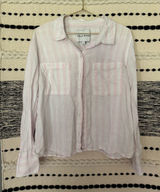 Lola River pink and white button down top Size L Photo 0