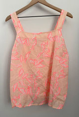 Carve Designs XL Jacey Babydoll Tank Top Jade Relaxed Peachy Orange Sheer Beach Photo 0
