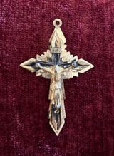 Vintage Crucifix Pendant (No Chain Included) in Brass Tone Photo 0
