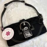y2k COACH Vintage Black Soho Demi Flap 6280 Shoulder Bag Photo 0