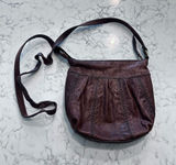 Vintage Fossil Talita Brown Leather Hobo Crossbody Handbag Photo 0