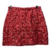 Beach Riot‎ Trixie Sequin Mini Skirt Red Size Medium BR55765R5 Clubbing Outfit Photo 0