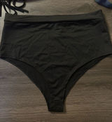 womens Black Iheartraves high cut, high waisted bikini bottoms size 1X Photo 0