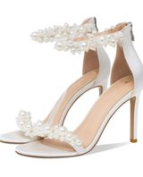 Amazon yowmns White Women's Heeled Sandals Pearl Decoration Open Toe Stiletto Heels Wedding Sexy Back Zipper Cover Pumps Evening Party Shoes Handmade Elegant High Heels Summer Photo 0