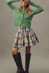Maeve Anthropologie Plaid Mini Skirt Size M Preppy Y2K Cottagecore Photo 0