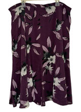 Sag Harbor Floral Pull On Skirt‎ Womens 12 Purple Midi Flowy Career Photo 0