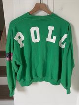 Ralph Lauren Polo Oversized Logo Fleece Crewneck in Bright Clover Green Photo 0