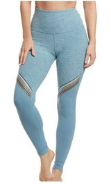 Beyond Yoga High Waist Colorblock Leggings Medium Blue‎ Seamless Stretch Active Photo 0