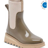 Dolce Vita Tropic H2O Rain Boots Women 8 Dark Moss Patent Stella Waterproof Lug‎ Photo 0