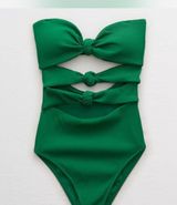Green Triple Knot One Piece Swimsuit Photo 0