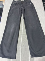 Levis Womens Black Wide Leg High Rise Denim Jeans Size 24 Streetwear Casual Photo 0