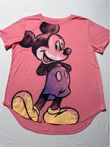 Disney Mickey Mouse Blush Pink XL T-Shirt with Big Retro Vib Photo 0