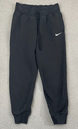 Nike High-Waisted Phoenix Joggers Women M Black Sportswear Lounge Sweatpants Photo 0