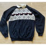 Up In The Air Vintage Hanes‎ Winter Collared Sweatshirt W Scottie Size L 42-44 Photo 0