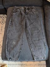 Zara Black Barrel Jeans Photo 0