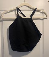 Forever21 Black Racerback Athletic Crop Tank Longline Sports Bra Photo 0