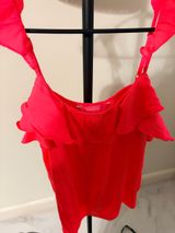 Lilly Pulitzer Hot Pink Ruffle Strap Camisole Photo 0