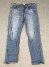J.Crew Jeans Womens 28/28 Blue Light Wash Mid Rise Skinny Stretch Denim Casual Photo 0