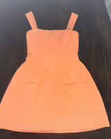 AMANDA UPRICHARD Bethany Skort Romper In Bright Orange Guava Size XS (0-2), $260 Photo 0