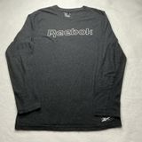 Reebok Womens Sleepwear Long Sleeve Graphic T-Shirt Dark Gray Heather Size S Photo 0