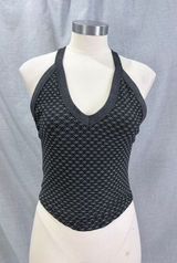 NWT FP Movement Black Snowflake Halter Tank Top Holiday Après Ski XL Photo 0