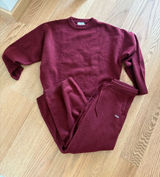 Oner Active Women's knit Crewneck Sweater & Jogger Set rosewood Photo 0
