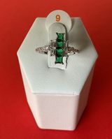 Bomb Party RBP5937 “Shine Your Lights” LC Emerald on Rhodium Size 6 Ring NWT Photo 0
