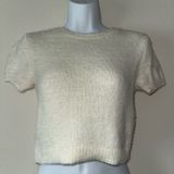 Garage Fuzzy Short-Sleeve Knit Sweater – Size P/S – NWOT Photo 0