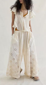 Free People Sweet Serenade Pull-On Wide-Leg Pants Photo 0