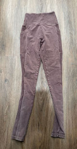 Offline by Aerie OG Legging Hi-Rise Mineral Wash Ribbed Side Pocket Purple Small Photo 0