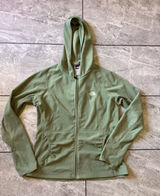 The North Face TKA 100 Fleece Full Zip Hoodie Sage Green Womens Large L Photo 0