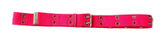 Vintage‎ 90s Y2K Bright Neon Pink Waist Belt Silver Grommet Eyelets 38 In Womens Photo 0