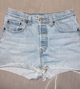 Levi’s 501 Light Wash High Rise Denim Shorts 27” Waist Photo 0