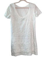 Abercrombie Fitch White Lace Embroidered Mini Dress S Boho Cottagecore Summer Photo 0