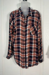 Lucky Brand Brown Plaid Long Sleeve Shirt Size XL EUC Photo 0