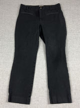 Anthropologie The Essential Slim Pants Womens 10 Black Twill Dress Stretch Photo 0