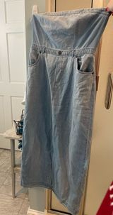 Free People Denim Midi Dress light wash Photo 0